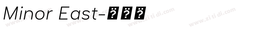 Minor East字体转换